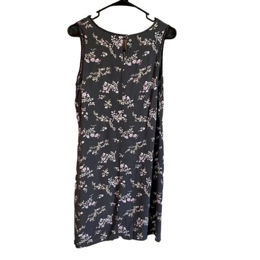 GAP Sleeveless Dress Grey with Flowers Girl's Size Large